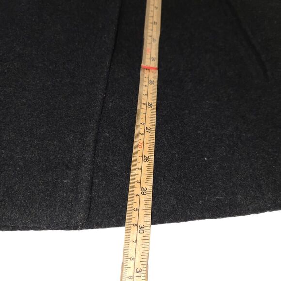 Calvin Klein Womens Size 8 Coat Black Wool Blend Double Breasted Peacoat Trench - Picture 8 of 12